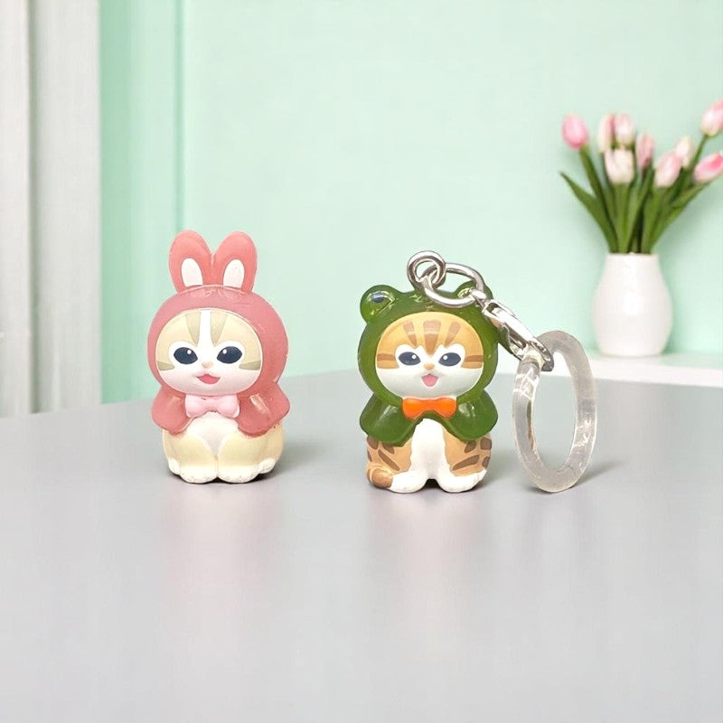 Raincoat Cat Keychain